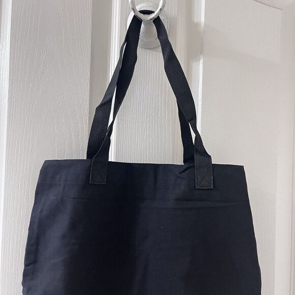 Anine Bing Black Remy Canvas Logo Tote Bag - Picture 8 of 10